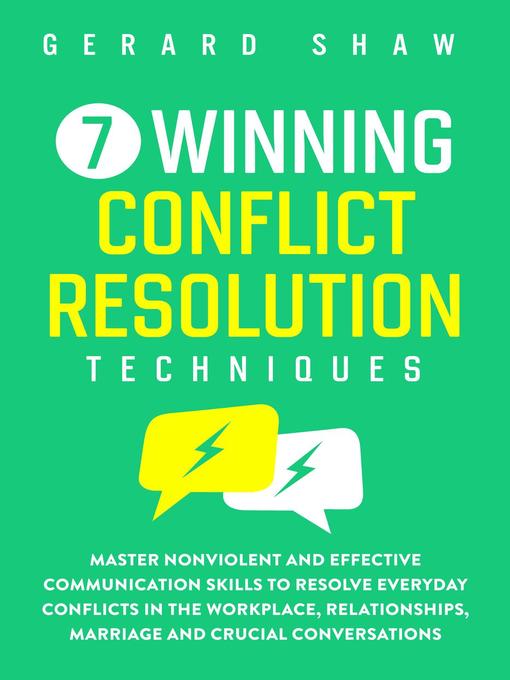 Title details for 7 Winning Conflict Resolution Techniques by Gerard Shaw - Wait list